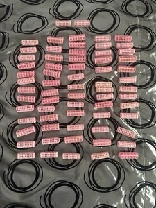 Vintage Pink Snap On Rollers Lot Of 62 - Picture 1 of 5