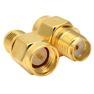 2pcs SMA Female Jack to SMA Male Plug Coax Cable Connector Easy to install - Zdjęcie 1 z 13