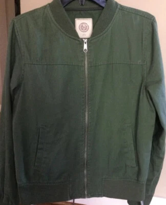 Chaqueta Bomber SO para Mujer Talla Grande Verde Oliva Bolsillos con Cremallera Completa Ligera Foto 1 de 3