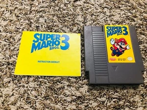 Super Mario Bros. 3 (Nintendo NES, 1990) Auténtico con Manual (Probado) - Imagen 1 de 5