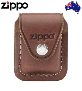 ZIPPO LIGHTER BELT POUCH - BROWN LEATHER WITH BELT LOOP - AUSSIE STOCK! - Picture 1 of 4