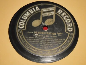 Columbia Special Demonstration Double Disc 78 RPM Frank C Stanley Kentucky Babe - Imagen 1 de 5