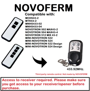 Für Novoferm Mini-Novotron 522, 524 Fernbedienung 433,92 MHz. - Bild 1 von 12