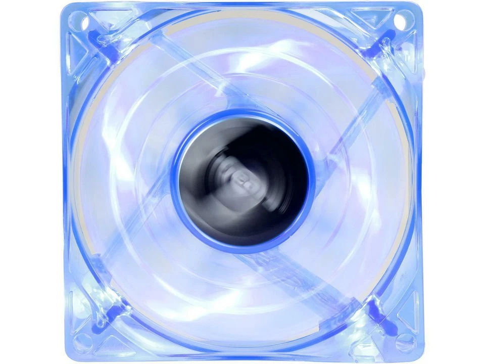 Bgears b-PWM 80 Translucent Blue with Blue LEDs, 2 ball Bearing PWM fan with  50 - Image 1 of 4