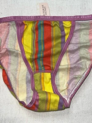 Braguita de bikini vintage Victoria's Secret 100 % algodón firma banda cuerda M nueva Foto 1 de 3