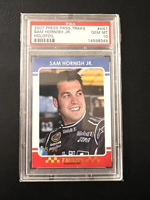 2007 Press Pass Traks Sam Hornish Jr Hoilfoil 5/50 PSA 10 - Image 1 of 2