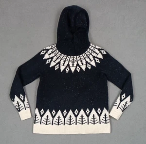 LOFT Gr. SP Kapuzen Urlaub Weihnachten Langarm Pullover Sweater Navy Blau - Bild 1 von 14