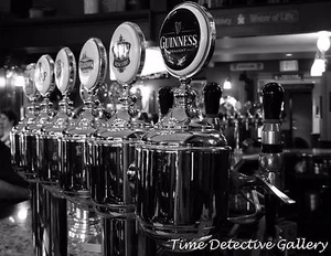 A Line of Draft Beer Taps - Vintage Photo Print - Picture 1 of 1