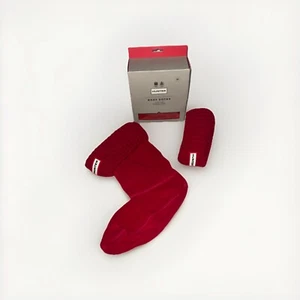 Hunter Original Half Cardigan Boot Socks For Hunter Red Short Womens Medium 5-7 - Picture 1 of 5