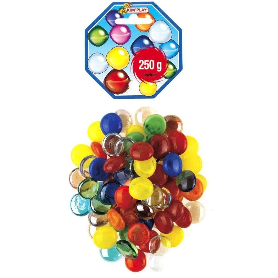 [COU500006] KIM'PLAY Sachet 250G Billes Plates Coloris Assortis - Photo 1/1
