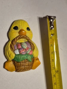 Duckling With Easter Egg Basket Refrigerator Magnet - Picture 1 of 8
