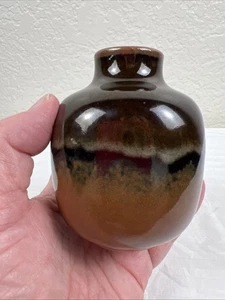 Jarrón miniatura Royal Copenhagen Dinamarca Nils Thorsson gres marrón esmaltado de colección - Imagen 1 de 9