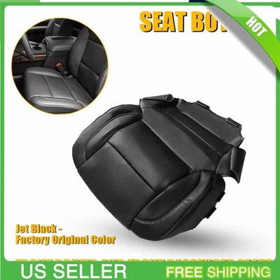 Cubierta de asiento de cuero negra inferior para Chevrolet Tahoe Silverado 2015-2019 Foto 1 de 4