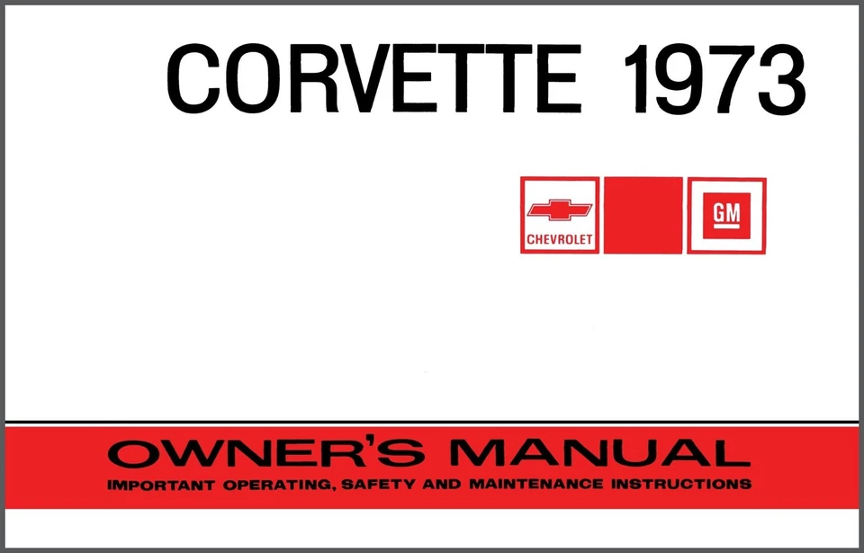 Chevrolet Corvette 1973 manual del propietario Foto 1 de 4