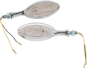 K & S [25-9902D] Universal LED Turn Signals Chrome - Picture 1 of 1