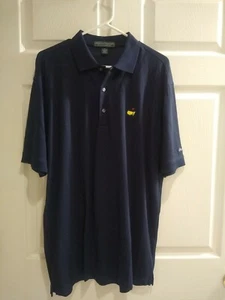 Polo golf uomo Masters Collection blu navy piqué taglia GRANDE cotone pima - Foto 1 di 4