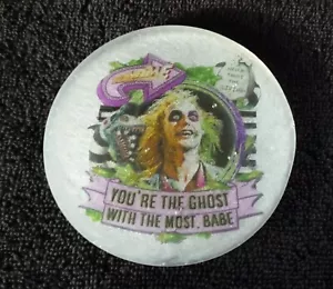 Beetlejuice Handmade resin coaster 3-3/8" in diameter - Picture 1 of 4