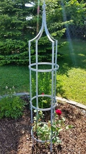 Rosensäule Rosenkönig-> Rankhilfe Rankgerüst Verzinkt Stahl Vollmaterial H:200cm - Bild 1 von 12