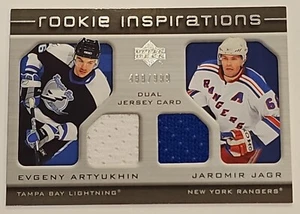 EVGENY ARTYUKHIN/JAROMIR JAGR 2005-06 Upper Deck Rookie Update Dual Jersey /999 - Picture 1 of 2