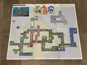 Pokémon Diamond Pearl Poster Map Sinnoh World Map & Underground Dungeon - Picture 1 of 2