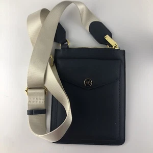 Joy Mangano Slim & Chic Umhängetasche Saffiano Leder Slimline blau Beschreibung lesen - Bild 1 von 11