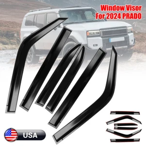 6PCS Window Visors Rain Sun Guard Shade For Toyota Prado Land Cruiser LC250 2024 - Picture 1 of 7