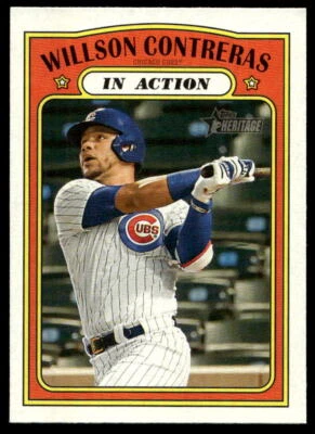 2021 Topps Heritage #42 Willson Contreras  IA  Chicago Cubs - Image 1 of 2