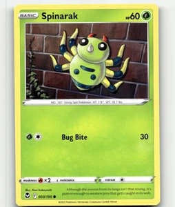Pokemon Spinarak 3/195 Silver Tempest NM/M - Picture 1 of 1