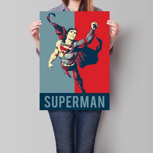 Superman Poster Iconic Stylized Stencil Comics Wall Art A2 A3 - Picture 1 of 4