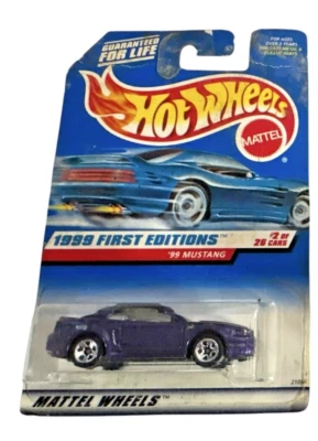 Ford Mustang 1998 Hot Wheels '99 primeras ediciones #2 Mattel Wheels #909 coche púrpura Foto 1 de 4