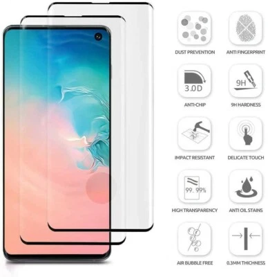 2-Pack Full Cover Tempered Glass Protector F Samsung Galaxy S8 S9 Plus Note 8 S7 - Image 1 of 4