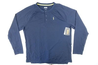 Suéter masculino BASS OUTDOOR B COOL AZUL MARINHO 2XL MALHA PERFORMANCE HENLEY NOVO COM ETIQUETAS - Imagem 1 de 4