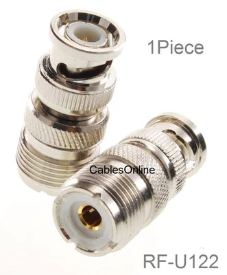 BNC Male to UHF Female SO239 Coaxial Adapter, CablesOnline RF-U122
