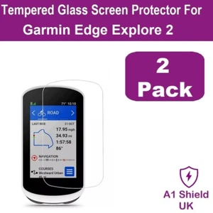 2 x Glass Screen Protectors For Garmin Edge Explore 2 Tempered Glass Film - Picture 1 of 3
