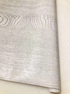 White Gray Wood Grain Vinyl Contact Paper Wallpaper Shelf Liner Peel Stick Roll - Picture 1 of 12