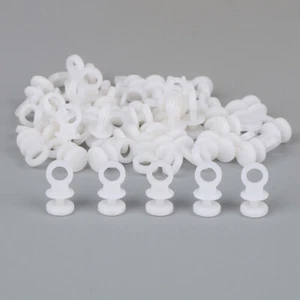 50PCS Curtain Rail Curtain Track Gliders Hanging Curtain Glider Hook Ring Ra ZW - Picture 1 of 12