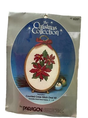 NUEVO Kit Punto de Cruz Paragon The Christmas Collection 6261 Poinsettia Foto 1 de 2