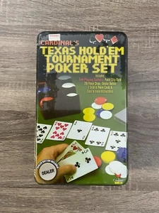 Vintage Texas Hold’em 2003 Cardinal’s Tournament Poker Set In Sealed Tin Box - Picture 1 of 3