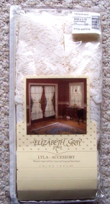 Cenefa de encaje Lyla gris Elizabeth de colección crudo W60 x L12 Foto 1 de 3