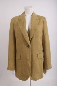 Zara Womans Oversized Suit Jacket Blazer Size M Sand Tan Linen 7827/794 NWT - Picture 1 of 6