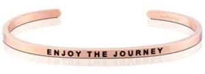 💮  Mantraband ENJOY THE JOURNEY Stainless Steel Silver Finish - Picture 1 of 4