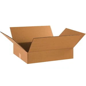 BOX USA B18144 Flat Corrugated Boxes, 18"L x 14"W x 4"H, Kraft (Pack of 25) - Picture 1 of 6