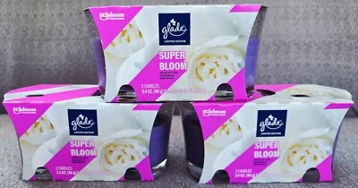 6 velas Glade Super Bloom infundidas con aceites esenciales, 3 paquetes de 2 ea 3,4 oz Foto 1 de 2