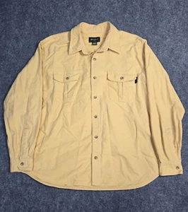 Eddie Bauer Button Hemd Herren XL Chambray Langarm Arbeitsjacke Y2K MÄNGEL - Bild 1 von 7