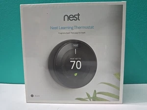 Termostato Programable Nest 3ª Generación Aprendizaje Negro T3016US Sellado en Caja - Imagen 1 de 6