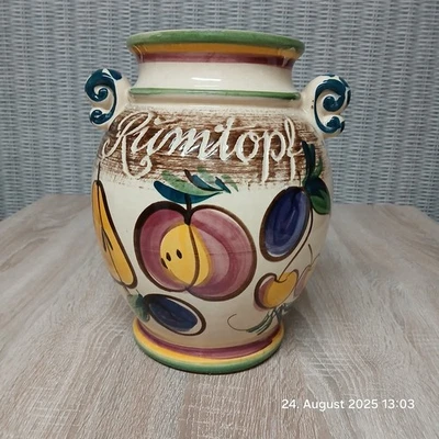 Alter Rumtopf-  Keramik,  West Germany- 1970er - Bild 1 von 4