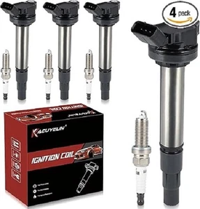 Paquete de bobinas de encendido UF596 y bujías de iridio compatibles con Toyota Corolla... - Imagen 1 de 6