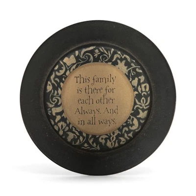 Primitive Wood Plate Family is there Barbara Lloyd 11 inch - Image 1 of 2