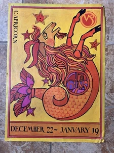 Capricorn Zodiac Vintage Poster Jane Oka For Portal Publications 1970s VTG Retro - Picture 1 of 6