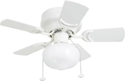 Prominence Home Hero 28" Ceiling Fan with Light, Reversible Blades, White - Image 1 of 4